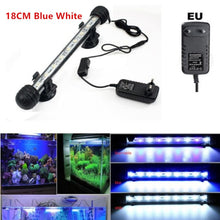 Load image into Gallery viewer, Waterproof Aquarium LED Light Fish Tank 9/12/15/21 Blue/White 18/28/38/48CM Bar Strip Light Lamp EU/US Plug Aquarium Lighting