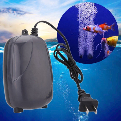 220V Single Double Outlet Air Pump Aquarium Oxygen Fish Air Pump Tank Super Silent 3W/5W Mini Air Compressor For Fish Tank Tools