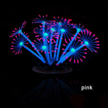 Load image into Gallery viewer, 1PC Silicone Glowing Artificial Decoration Fish Tank Aquarium Coral Water Plants Mini Submarine Luminous Effect Vivid Ornaments